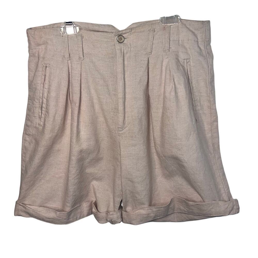 Kikomo  juniors size 13/14‎ pleated khaki linen Bermuda granola girl shorts